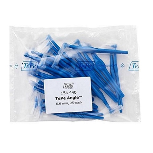 Tepe Angle Interdental Brushes Blue 0.6mm - Of 25 - BeautyCeuticals LLC