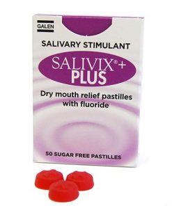 Salivix Plus Dry Mouth Relief Pastilles With Fluoride - 50 Sugar Free Pastilles