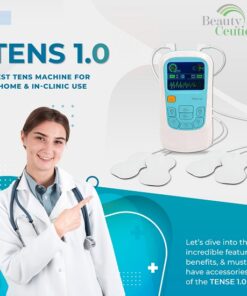 Beautyceuticals TENS 1.0 Device : Dual-Channel, 25 Programs, 50 Intensity Levels — Clinic-Grade Pain Relief at Home